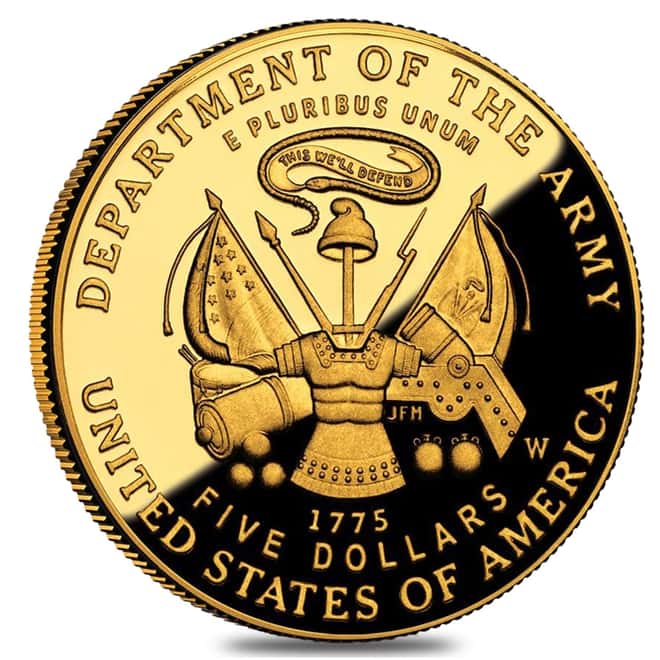 2011 W Gold $5 Proof Commemorative US Army NGC PF 70 UCAM