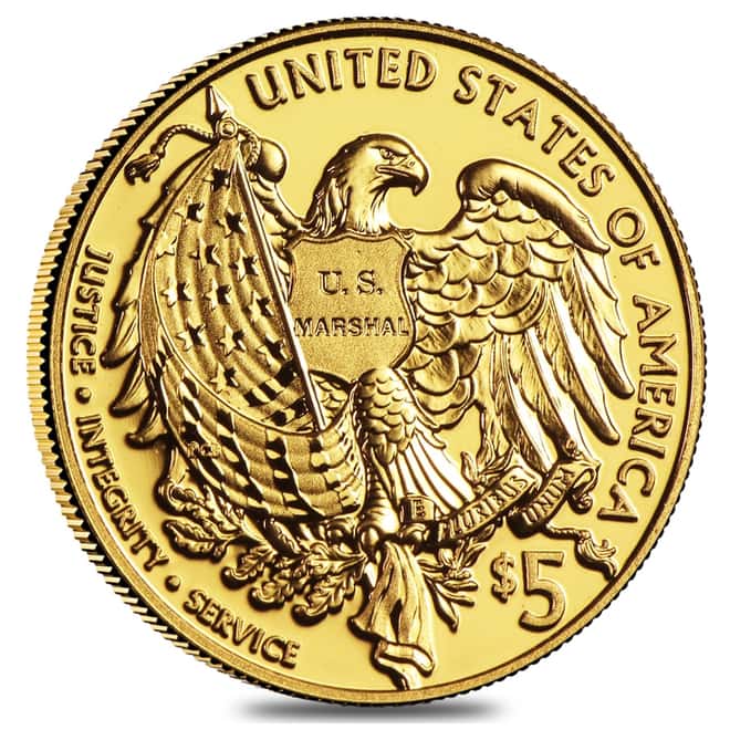 2015 W Gold $5 Commemorative US Marshals Service NGC MS 70