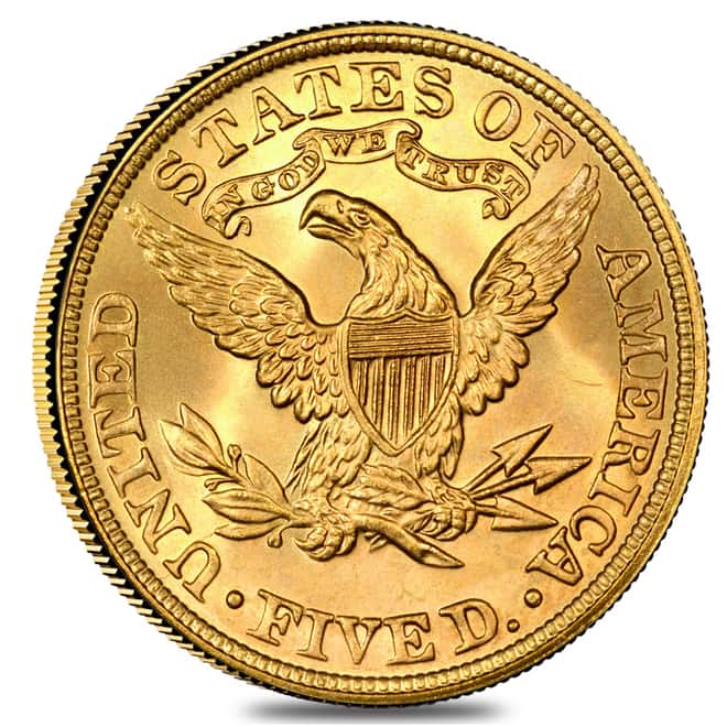 1895 $5 Liberty Head Half Eagle Gold Coin NGC MS 62