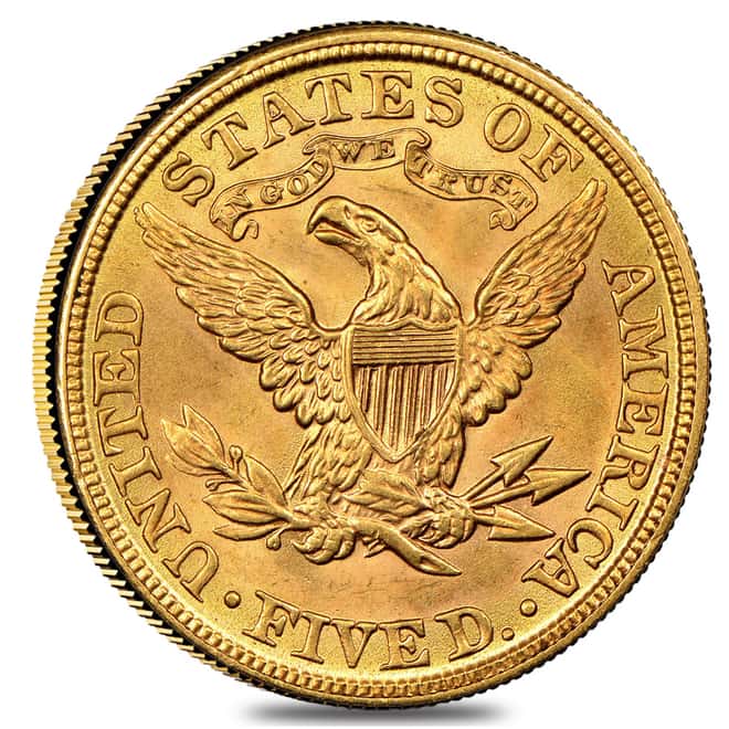 1907 $5 Liberty Head Half Eagle Gold Coin NGC MS 63