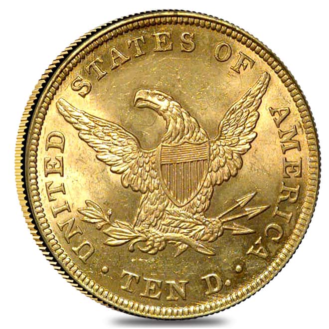 1893 $10 Liberty Head Gold Eagle Coin NGC MS 61