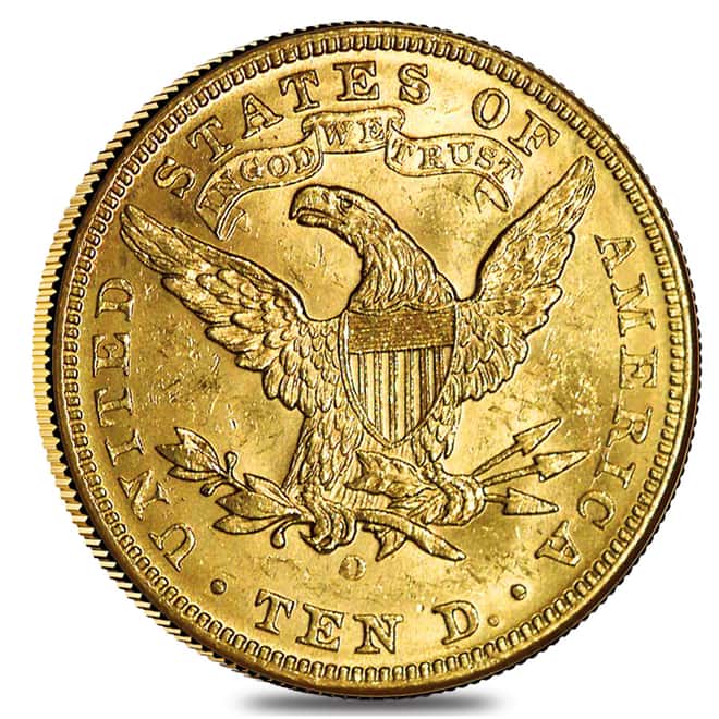 1892 O $10 Gold Liberty Head Eagle Coin NGC AU 55