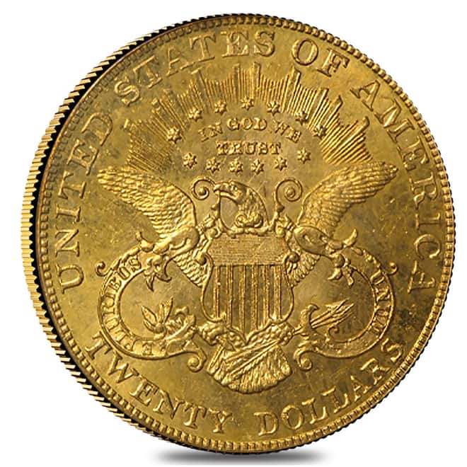 1903 $20 Liberty Head Gold Double Eagle Coin PCGS UNC Details
