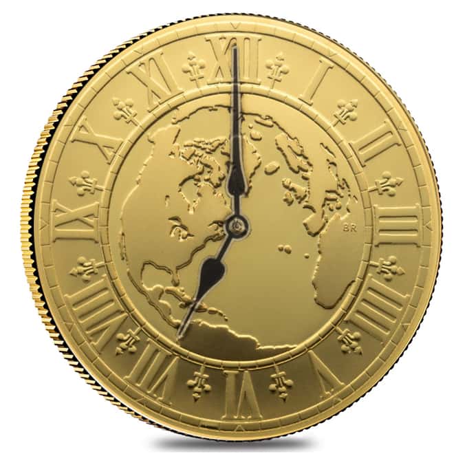 2005 Canada $300 Implementation of Standard Time 45 gram 14 K Proof Gold Coin (w/Box & COA)
