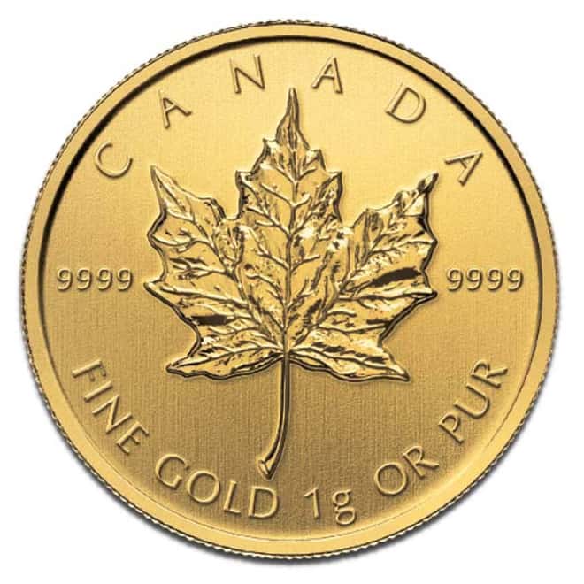 2015 25 x 1 gram Canadian Gold Maples .9999 Fine (Individual Assays)