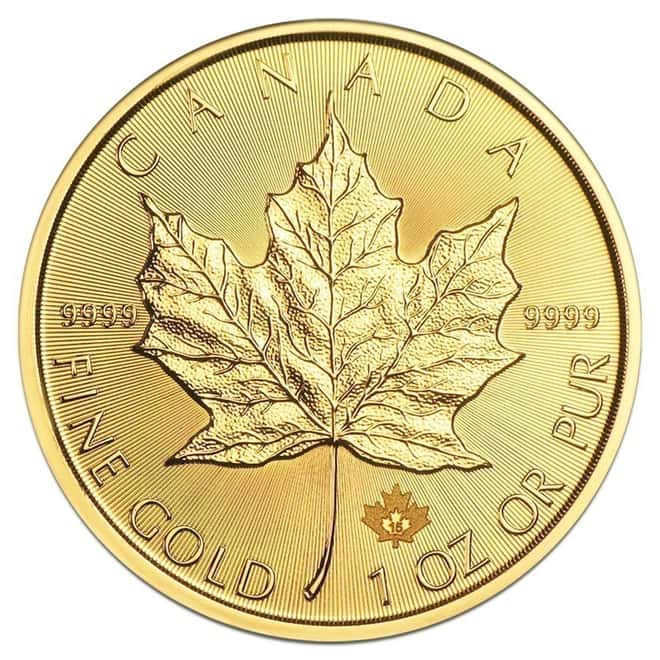 2015 1 oz Canadian Gold Maple Leaf $50 .9999 Fine Gold (In Assay Card)
