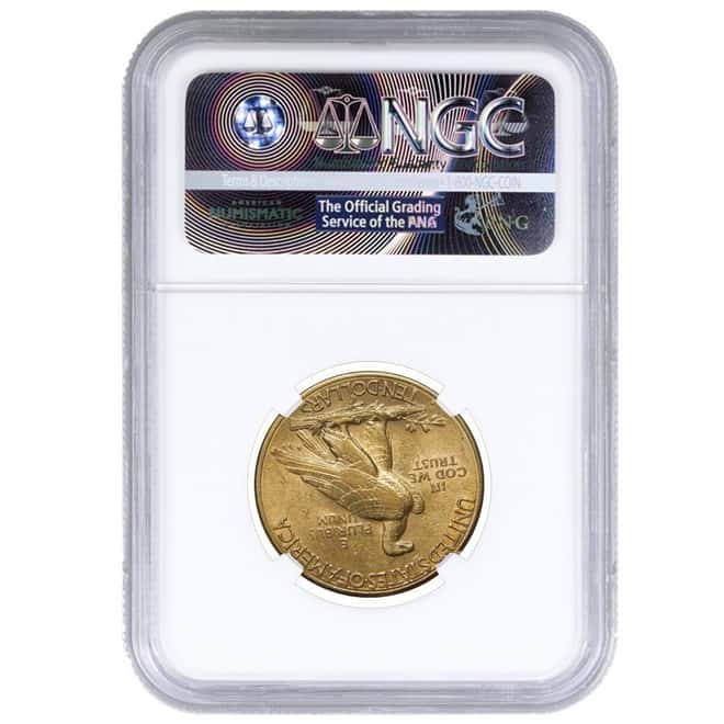 1912 S $10 Indian Head Gold Eagle NGC AU Details