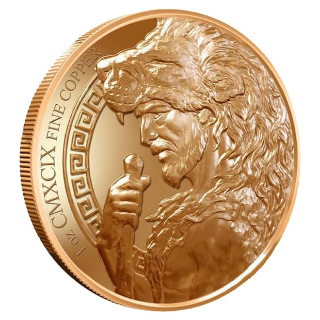 1 oz Hercules Ninth Labor - Girdle of Hippolyta Copper Round