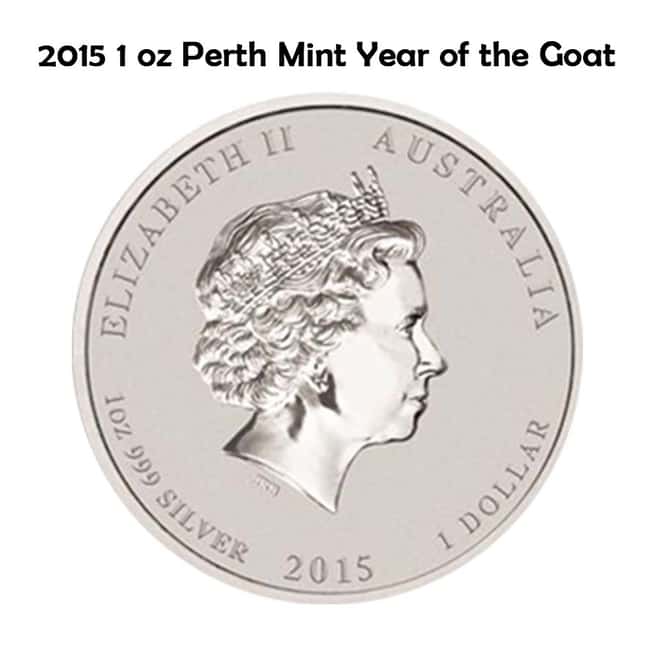 2015 1 oz Silver Australian Year of the Goat .999 Fine NGC MS 70