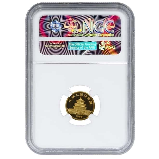 1988-P 1/20 oz China Gold Panda 5 Yuan NGC PF 69 UCAM