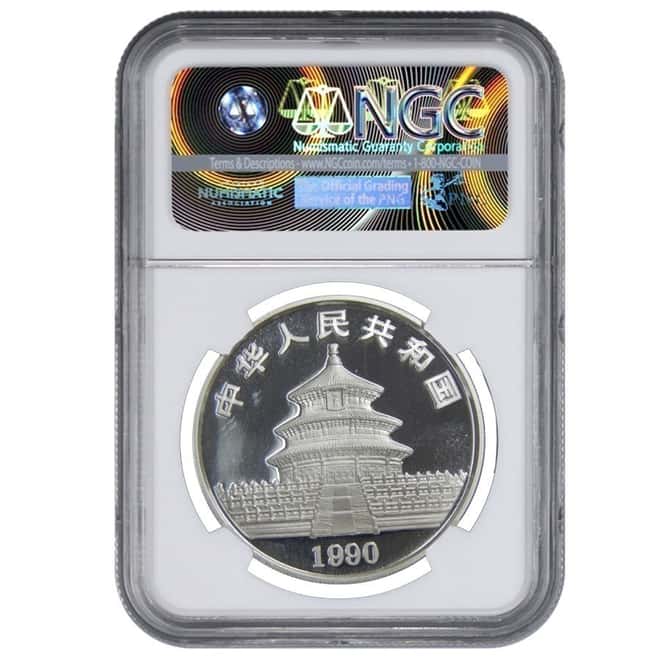 1990-P 1 oz Proof Silver Chinese Panda NGC PF 69 Ultra Cameo