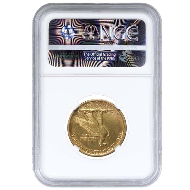 1907 $10 Indian Head Gold Eagle NGC AU Details No Motto