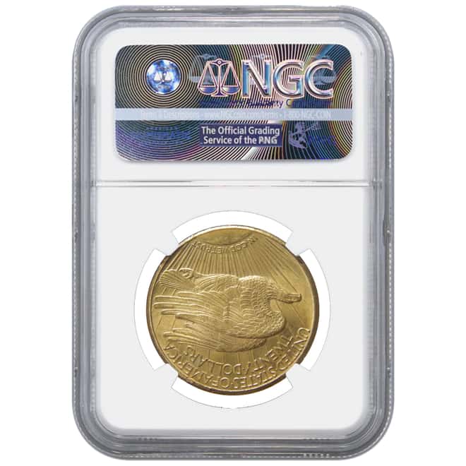 1925 $20 Gold Saint Gaudens Double Eagle Coin NGC UNC Details