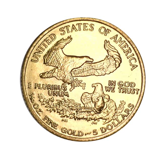 1986 1/10 oz $5 Gold Eagle w/case & COA