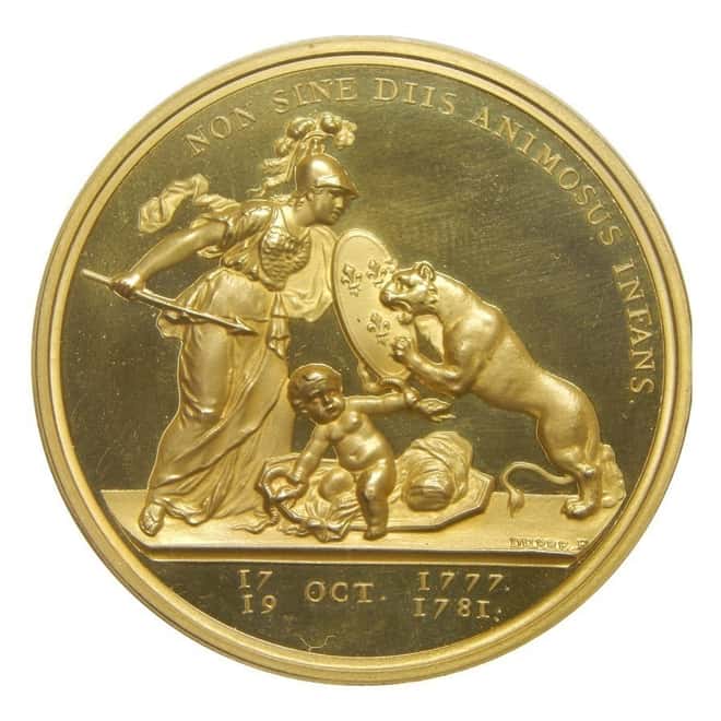 1776 France Proof Gold Tribute Libertas Americana Medal
