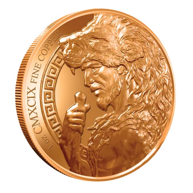 1 oz Hercules Eleventh Labor - Apples of Hesperides Copper Round