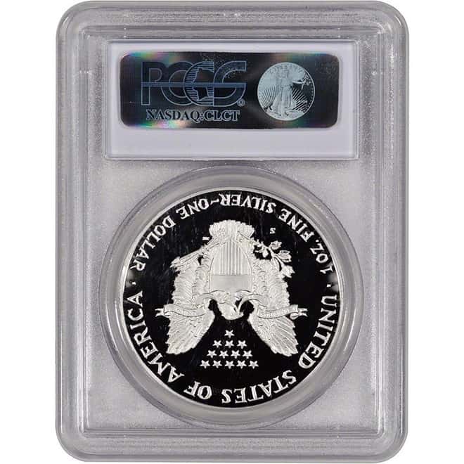 1989 S 1 oz Silver American Eagle $1 Proof Coin PCGS PR 70 DCAM