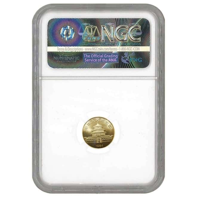 1984 14 oz China Gold Panda 25 Yuan NGC MS 69