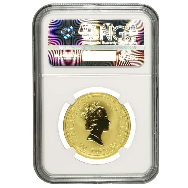 1998 1 oz $100 Australia Gold Lunar Year of the Tiger NGC MS 70