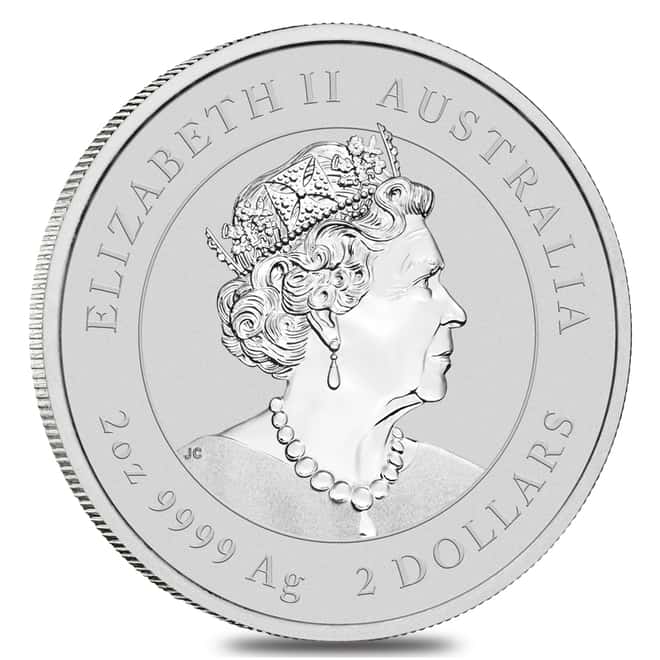 2020 2 oz Silver Lunar Year of The Mouse / Rat BU Australian Perth Mint In Cap