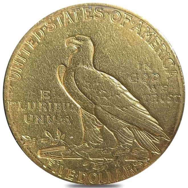 $5 Gold Half Eagle Indian Head - Ex Jewelry Colorized Enamel (Random Year)
