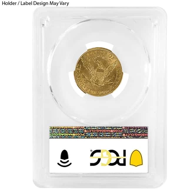 $5 Gold Half Eagle Liberty Head PCGS MS 63 (Random Year)