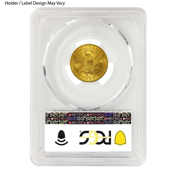 $5 Gold Half Eagle Liberty Head PCGS MS 64+ (Random Year)