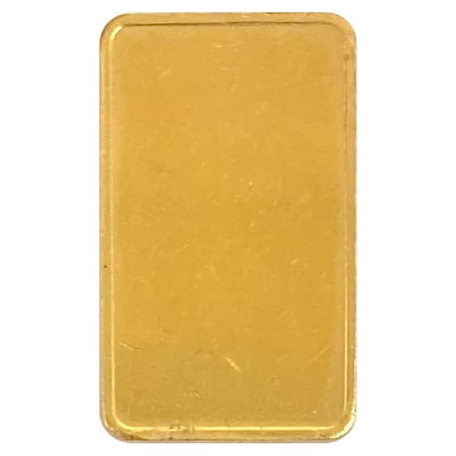 5 gram Johnson Matthey London Gold Bar .9999 Fine