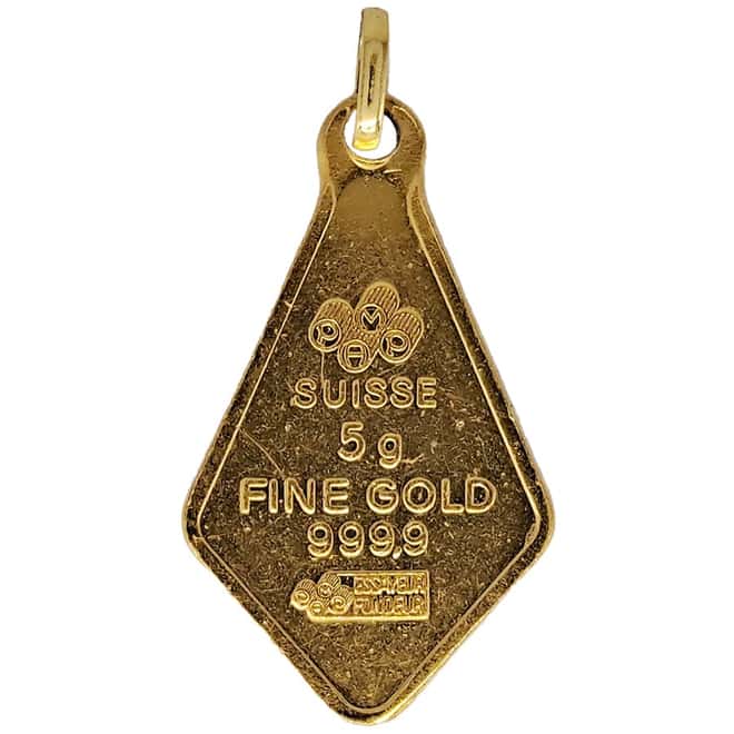 5 gram PAMP Suisse Gold Rosa Pendant (Secondary Market)