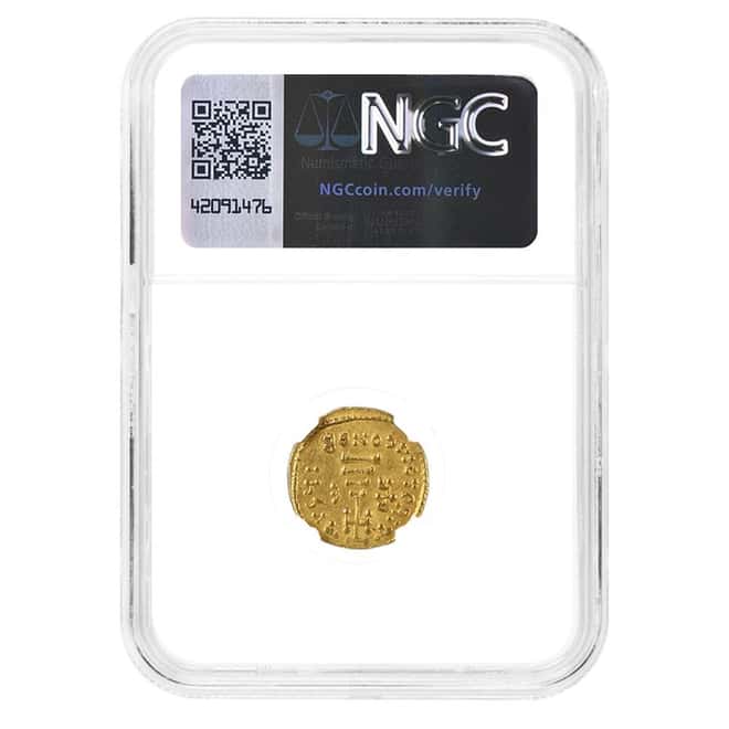 638-641 AD Byzantine Empire Heraclius Constantine Gold Solidus NGC AU