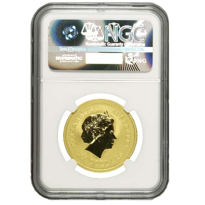 2000 1 oz $100 Australia Gold Lunar Year of the Dragon NGC MS 69