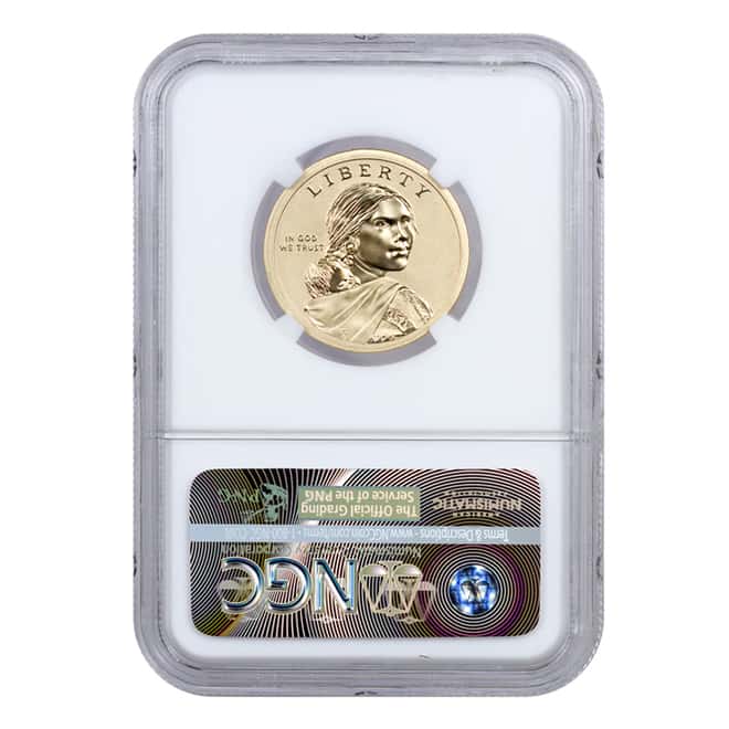 2015 W $1 Coin & Currency Set - Sacagawea Mohawk Ironworkers NGC SP 69 ER W/ GEM Uncirculated Banknot