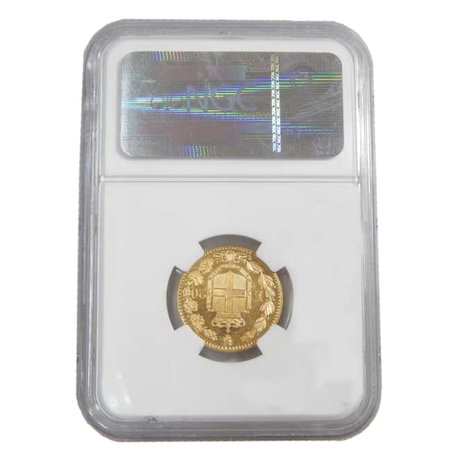 1882R Italy 20 Gold Lire NGC MS 64 PL Rome - Umberto I