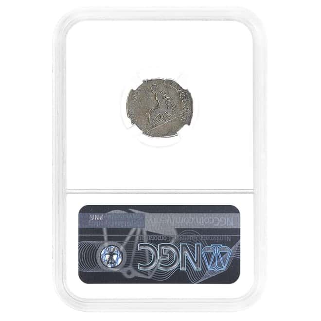 69-79 AD Roman Empire Vespasian AR Denarius Silver Coin NGC Fine