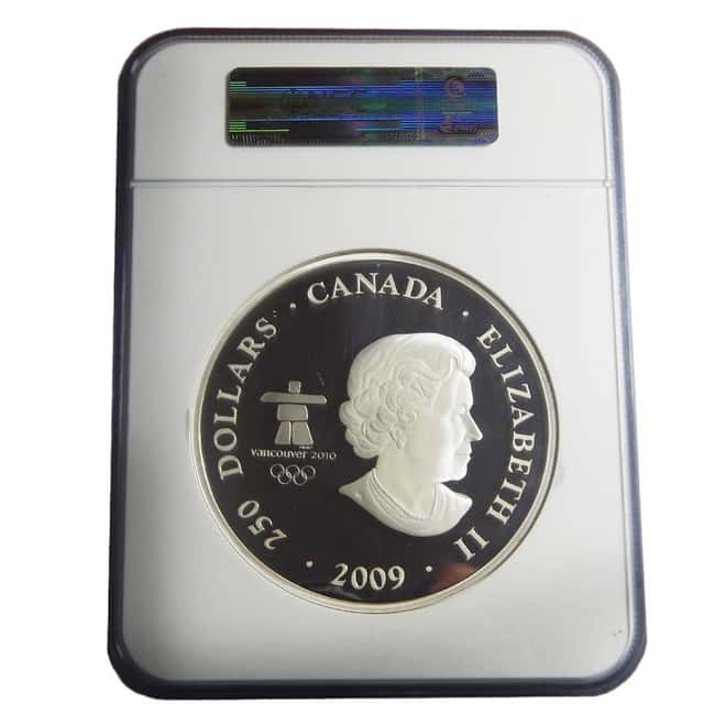 2009 Canada 1 kilo Silver $250 Olympics Modern Canada NGC PF-70 UCAM