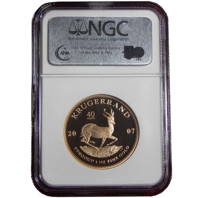 2007 1 oz South African Krugerrand Fine Gold Coin NGC PF 69 UCAM (w/Box)