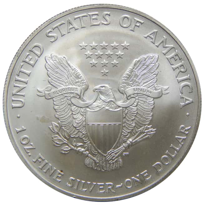 2004 $1 American Silver Eagle Silver Hologram with US Flag Background (Encapsulated)