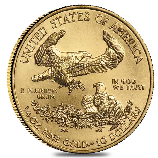 2016 1/4 oz Gold American Eagle $10 Coin BU