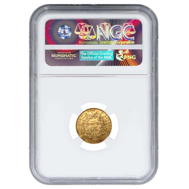 1851-A Gold France 20 Francs Coin NGC AU 55