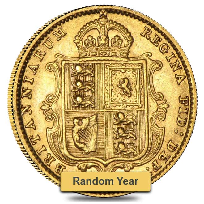 1887-1893 British Gold Half Sovereign Victoria Jubilee Avg Circ