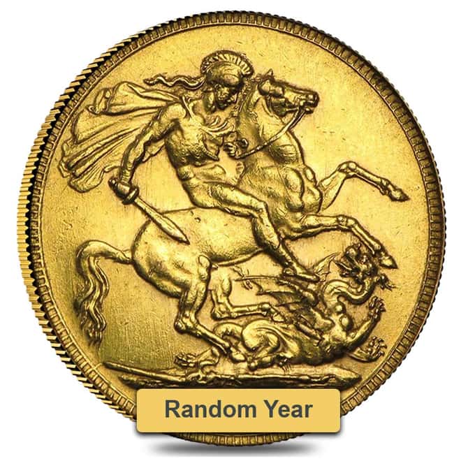 1911-1925 British Gold Sovereign George V Avg Circ