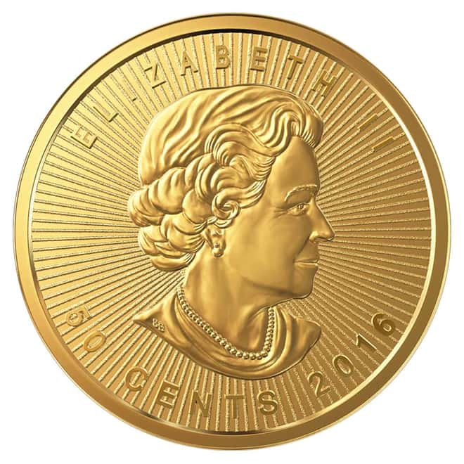 2016 1 gram Gold Maple Leaf .9999 Fine - Maplegram8 (From Individual Assays)