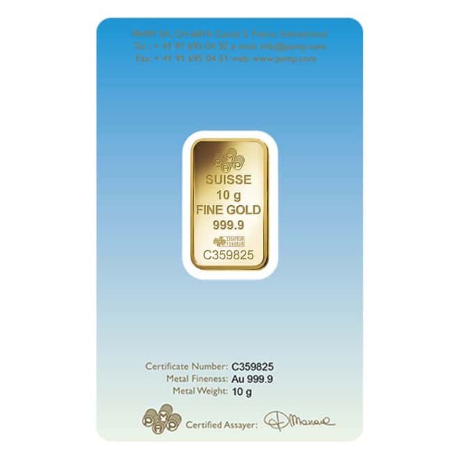 Box of 25 - 10 gram PAMP Suisse Gold Bar - Buddha (in Assay) .9999 Fine
