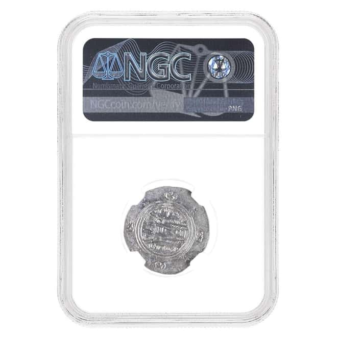 780-793 AD Tabaristan AR Hemidrachm Silver Coin NGC MS