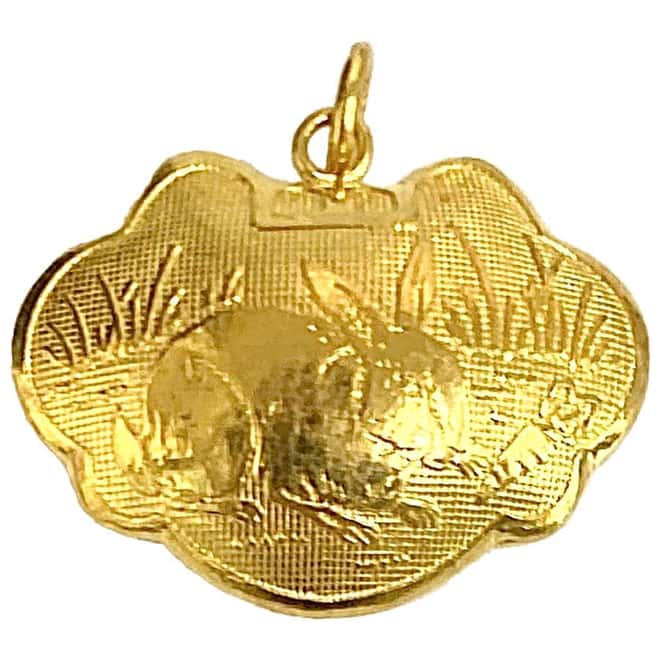 7 gram Lunar Year of The Rabbit Gold Pendant .999+ Fine