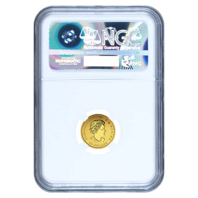 2015 1/10 oz Canadian Gold Howling Wolf NGC MS 69