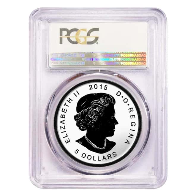 2015 1 oz Silver Canadian Maple Leaf E=mc2 Privy Reverse Proof PCGS SP 69