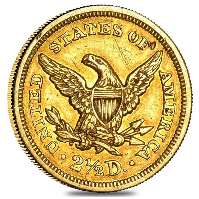 $2.5 Gold Quarter Eagle Liberty Head - Ex Jewelry (Random Year)