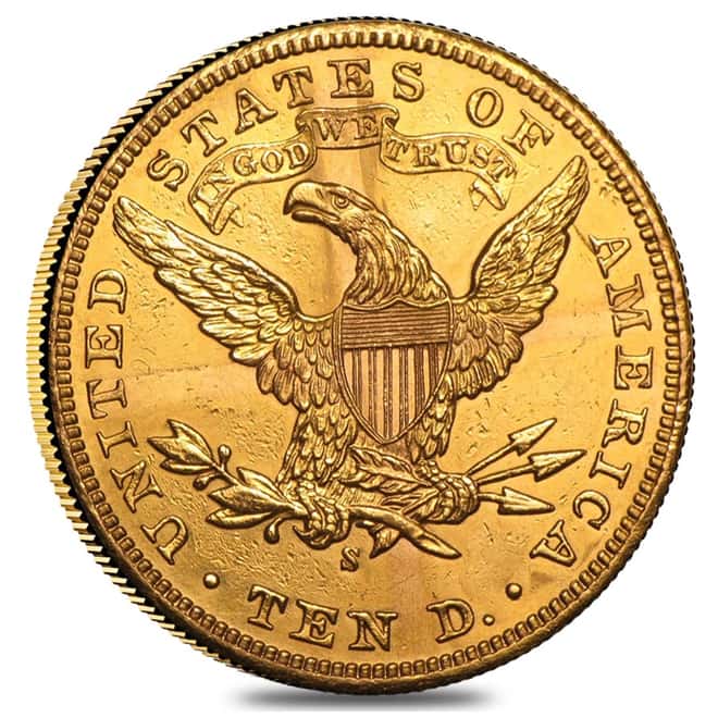 $10 Gold Eagle Liberty Head - Ex Jewelry (Random Year)