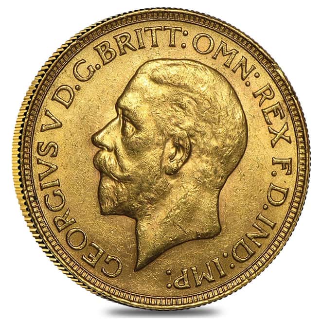 1925-1932-SA South Africa Gold Sovereign George V Avg Circ